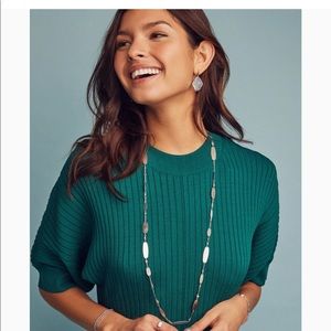 Claret Gold Long Necklace In Smoky Mix